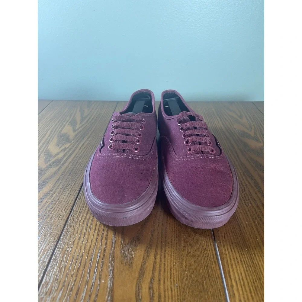 Vans Unisex Men's 6.5 Women's 8 Maroon Authentic Low Top Red Skate Shoe